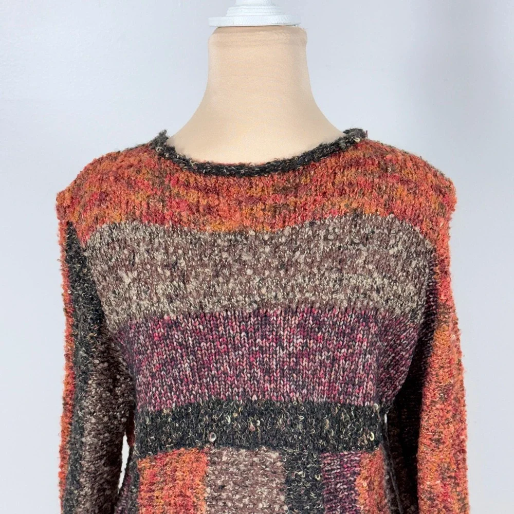 Maurices Cardigan Sweater Women S Patchwork Knit Longline Boho Open Front - Picture 5 of 6